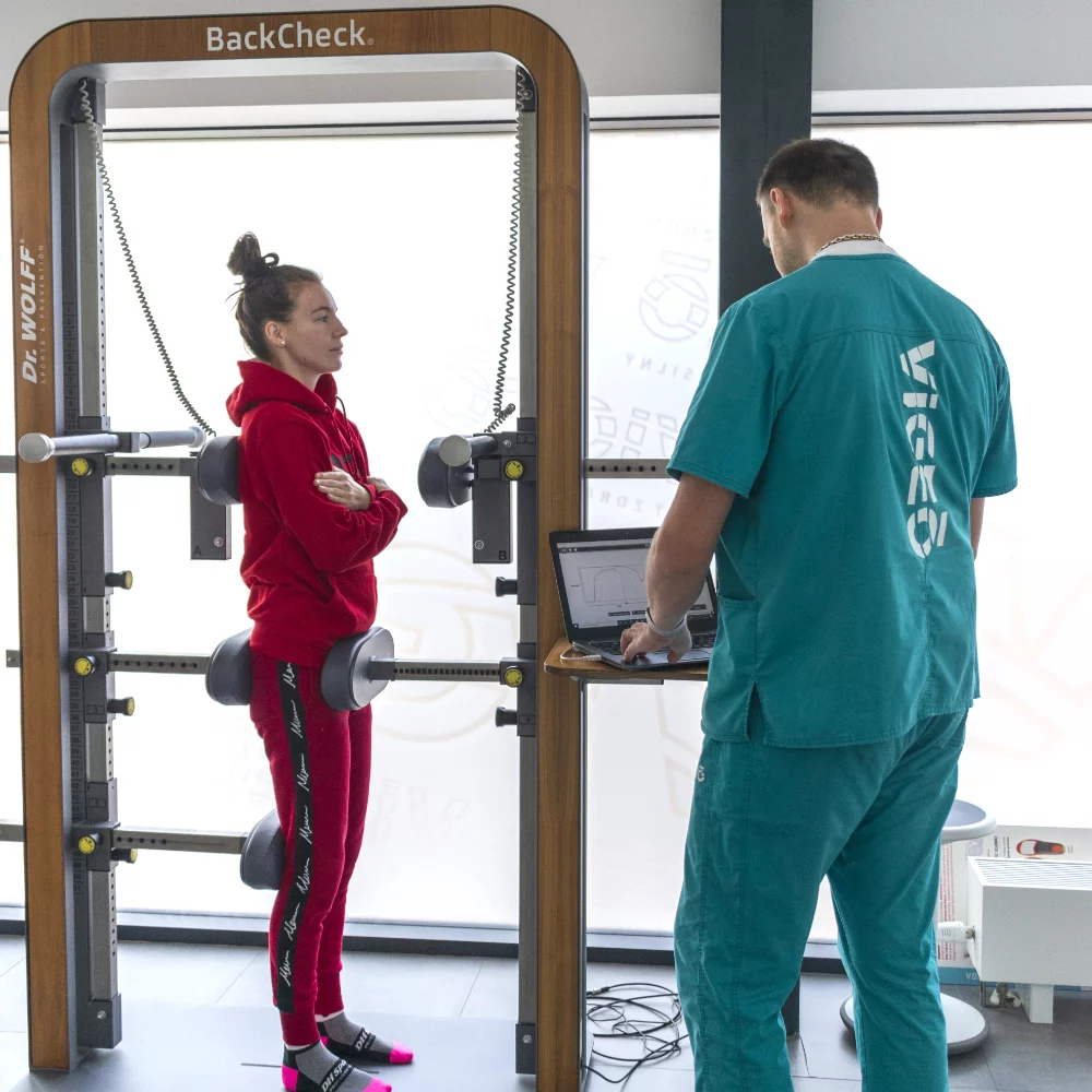 diagnostika svalovej sily a dysbalancie pomocou prístroja backcheck